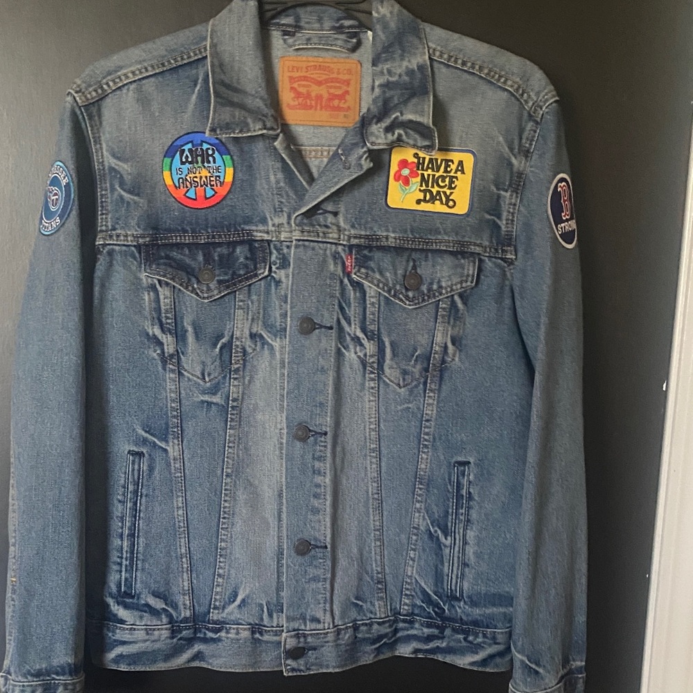 Levi's Denim Jacket with Colorful Patches